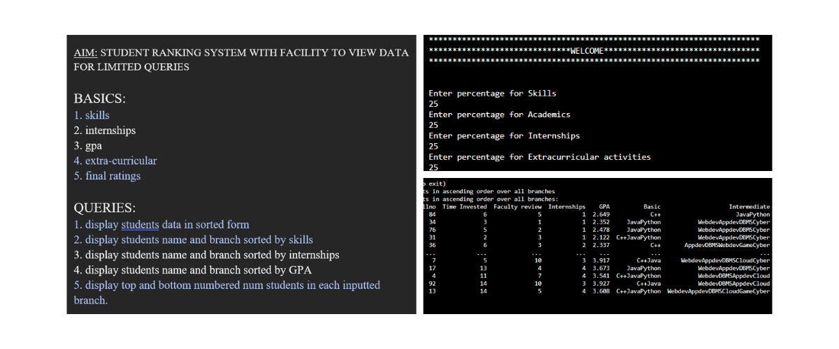 Student Ranking System